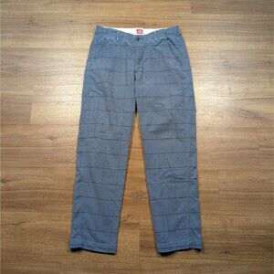 Levi's XX Chino EZ Taper Pants Mens Medium 32x28 Blue Plaid Drawstring Casual